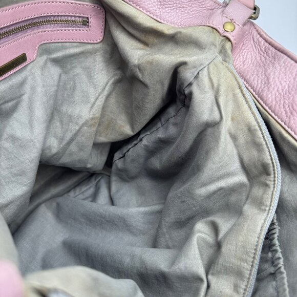 Elliott Lucca Pink Woven Leather Tote Hobo Shoulder Bag‎ - Picture 9 of 12